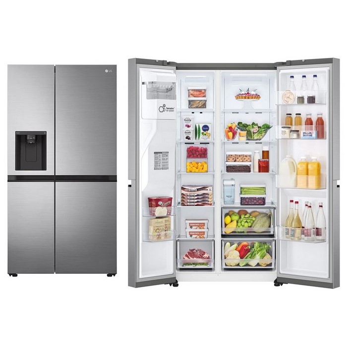 FRIGORIFICO LG GSLV51PZXM, F, 179X91 NO FROST INOX