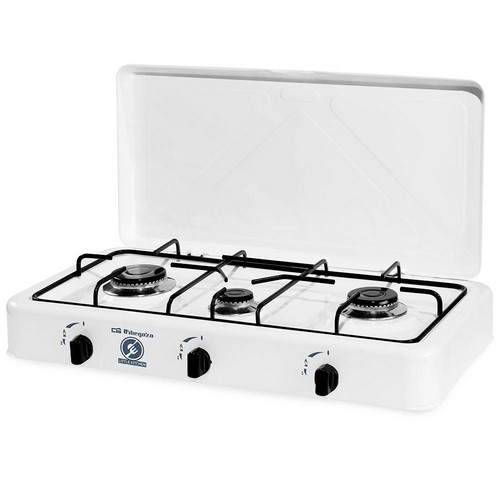 HORNILLO ORBEGOZO FO3450 3 FUEGOS GAS BCO CON TAPA