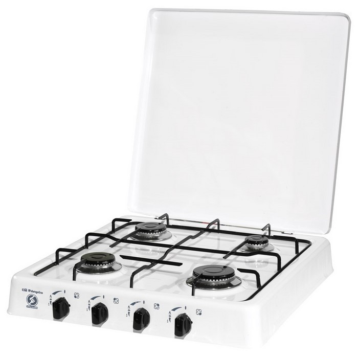 HORNILLO ORBEGOZO FO4550 4 FUEGOS GAS BCO CON TAPA