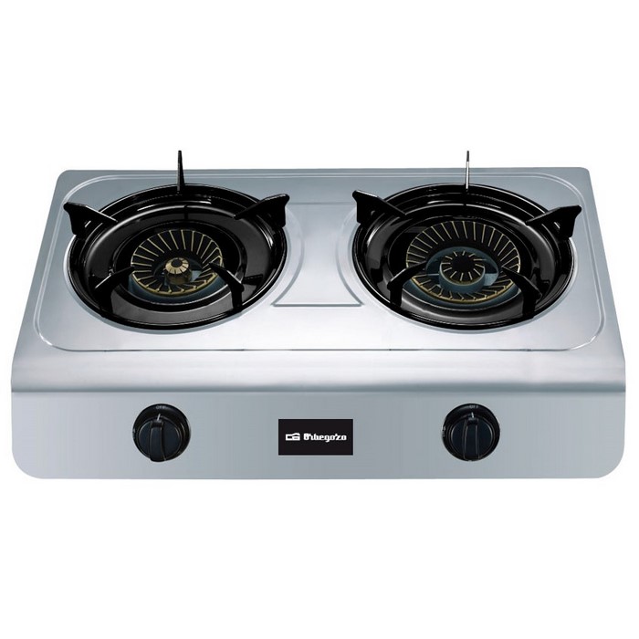 HORNILLO ORBEGOZO FO2700 2FUEGOS GAS INOX SIN TAPA