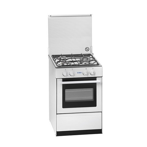 COCINA BRU ECC3FGBL BLANCA 51,5CM 3 FUEGOS GAS WOK