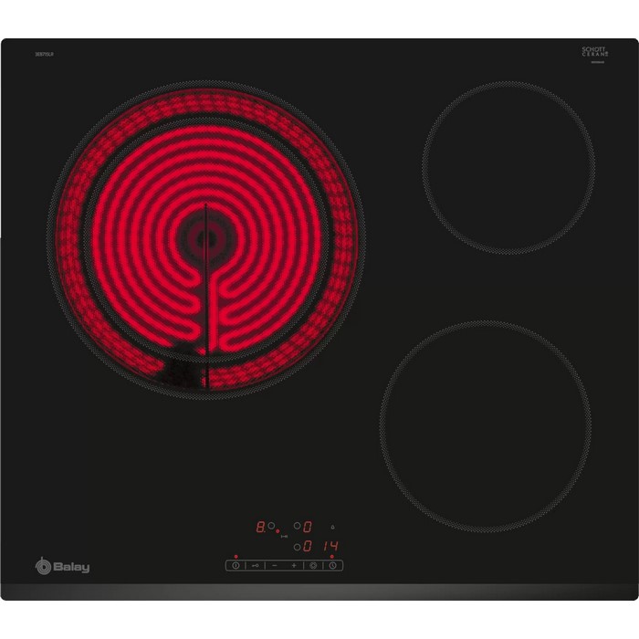 PLACA VITRO BALAY 3EB715LR 3 ZONAS, 28CM, DOBLE   
