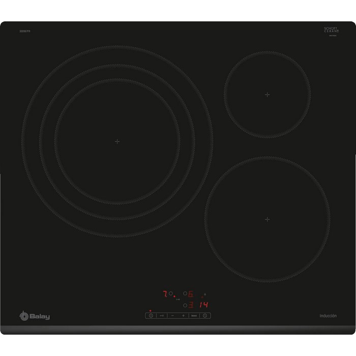 PLACA INDUCCION BALAY 3EB967FR 3 ZONAS 32CM BISEL 