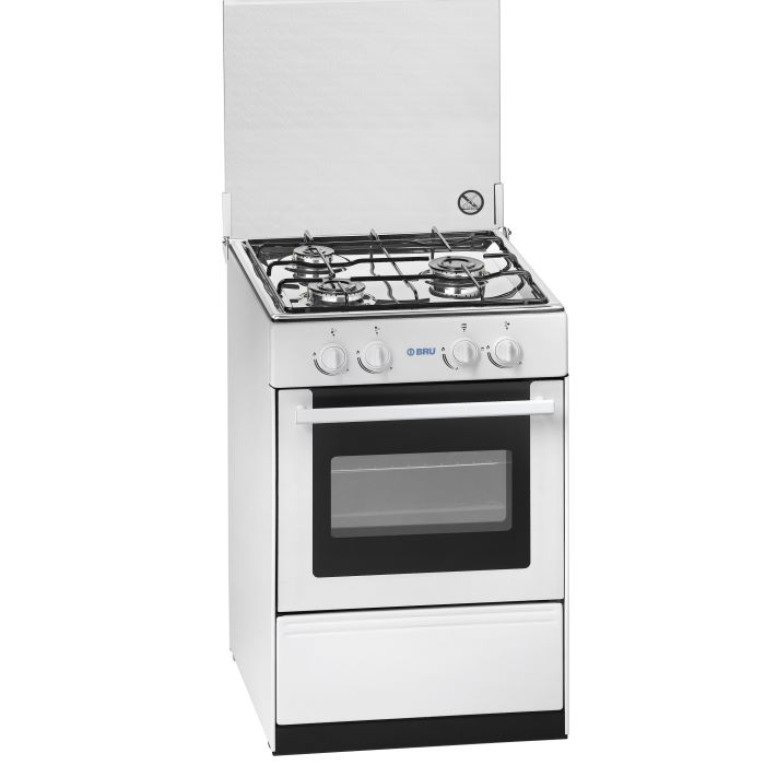 COCINA BRU ECC3FTBL BLANCA 51,5CM 3 FUEGOS GAS    