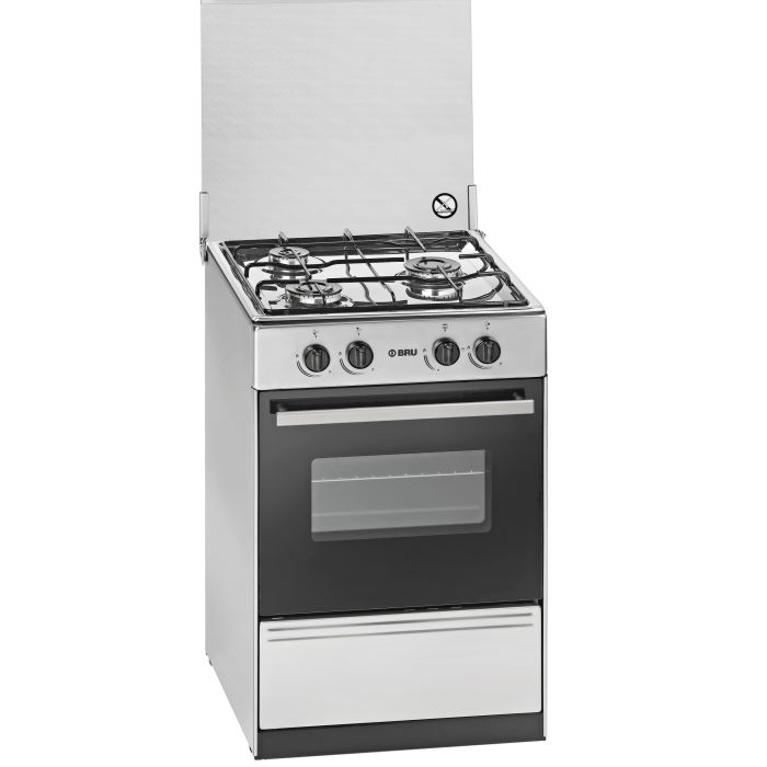 COCINA BRU ECC3FTIX INOX 51,5CM 3 FUEGOS GAS      