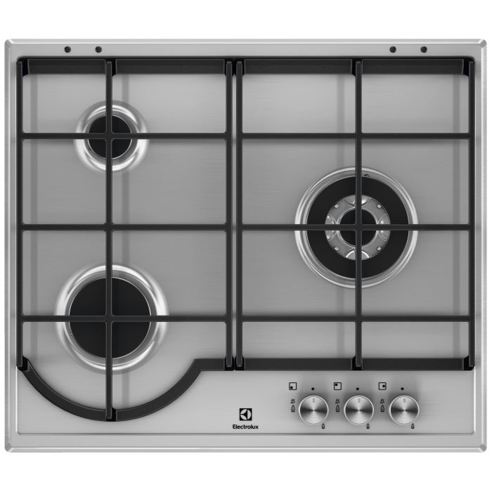 PLACA GAS ELECTROLUX EGH6333BOX INOX 3 FUEGOS, WOK
