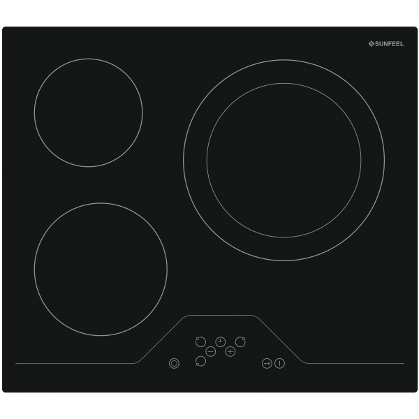 PLACA VITRO SUNFEEL PLV3FKT 3 ZONAS, 29CM         