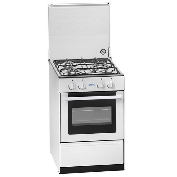 COCINA BRU ECC3FGBL25 BLANCA 52CM 3 FUEGOS GAS WOK