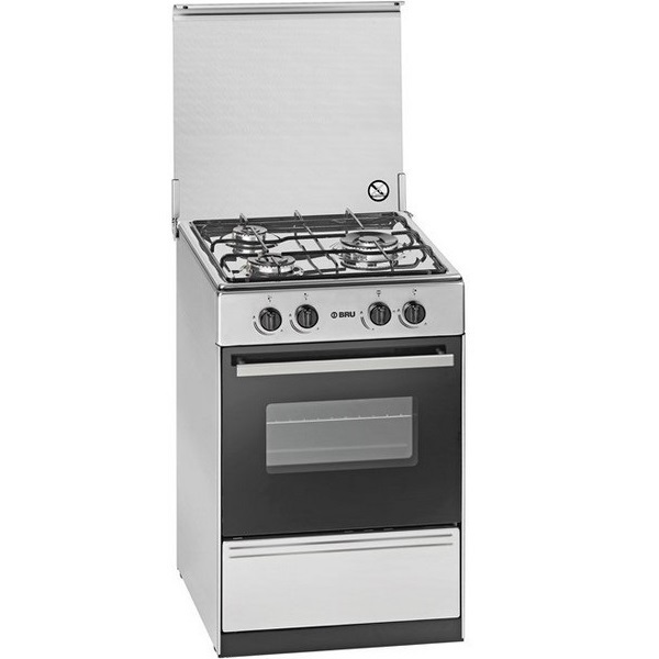 COCINA BRU ECC3FGIX25 INOX 52CM 3 FUEGOS GAS WOK  
