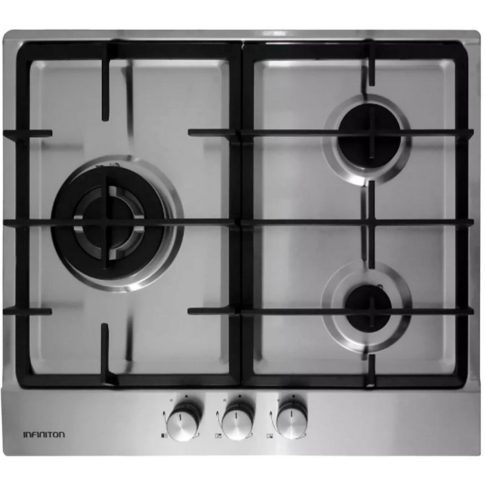 PLACA GAS INFINITON 320WB INOX 3 FUEGOS, WOK      