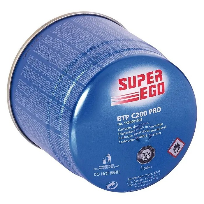 CARTUCHO GAS BUTANO SUPER EGO BTP C200 PRO 190GR  