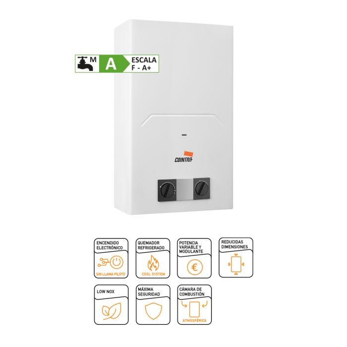 CALENTADOR GAS COINTRA CAMI11B, 11 LITROS BATERIA 