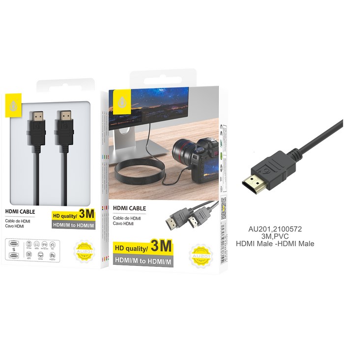 CABLE HDMI ONE+ AU201 4K, 3 METROS                