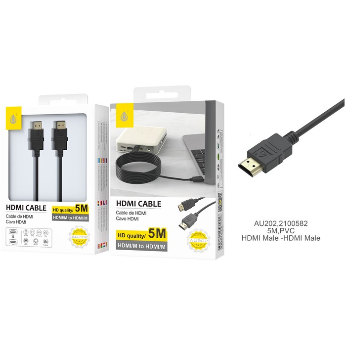 CABLE HDMI ONE+ AU202 4K, 5 METROS                
