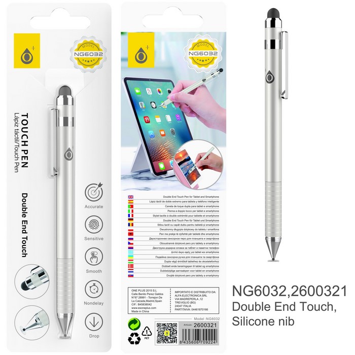 LAPIZ ONE+ NG6032 PARA MOVILES Y TABLETS, PLATA   
