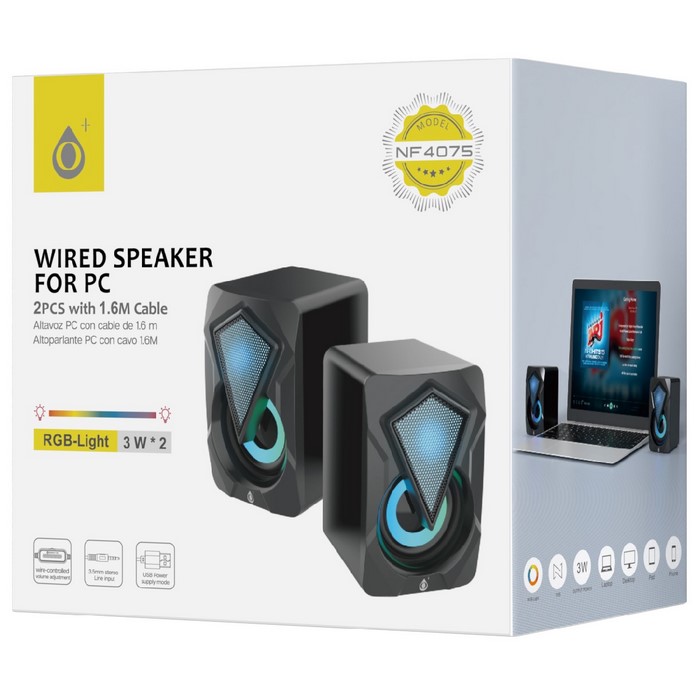 ALTAVOZ PC ONE+ NF4075 3X3W RGB                   