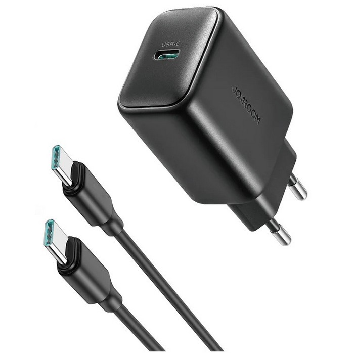 CARGADOR RED JOYROOM TCF23, USB-C, 25W, CABLE C-C 