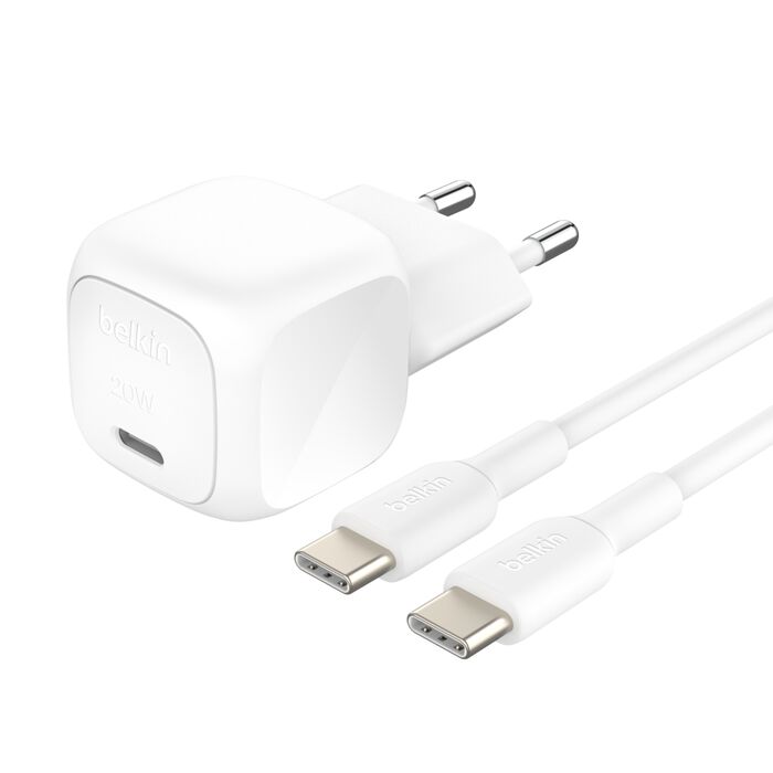 CARGADOR RED BELKIN WCA009, 20W, USB-C A USB-C    