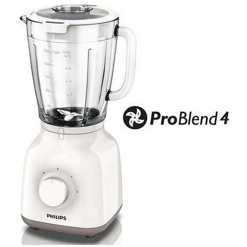 BATIDORA PHILIPS HR2105/00 400W VASO CRISTAL BLANC