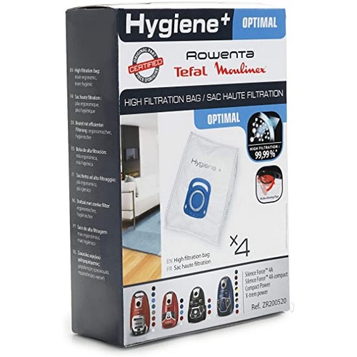 BOLSA ASPIRADORA ROWENTA ZR200520 HYGIENE+, 4 BOLS