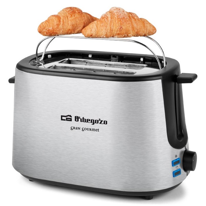TOSTADORA ORBEGOZO TO5020 1000W INOX DOBLE RANURA 