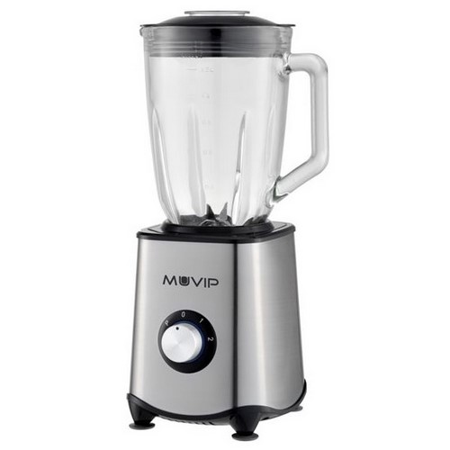BATIDORA MUVIP MV0259, 1300W, VASO CRISTAL, INOX  