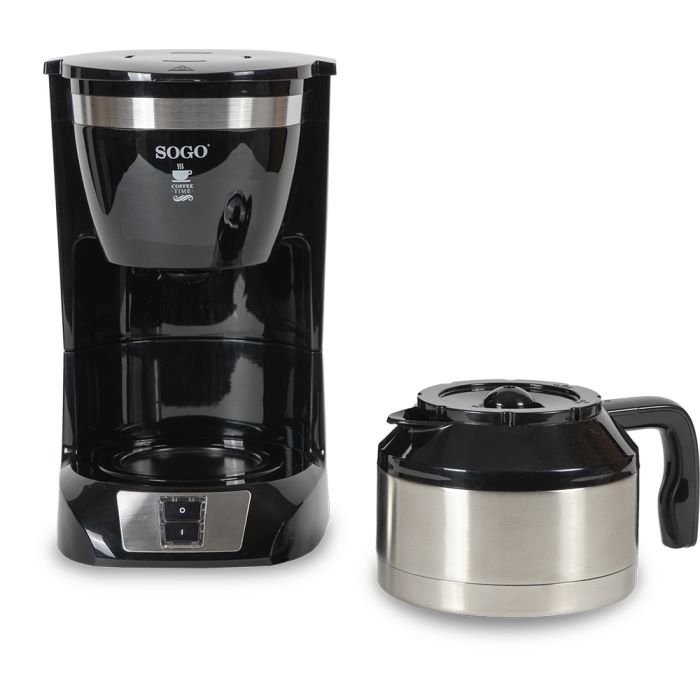 CAFETERA SOGO SS5660 GOTEO TERMO 1L NEGRA 800W    