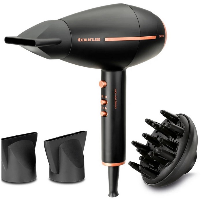 SECADOR TAURUS SHINING 2400 IONIC, 2400W, NEGRO   