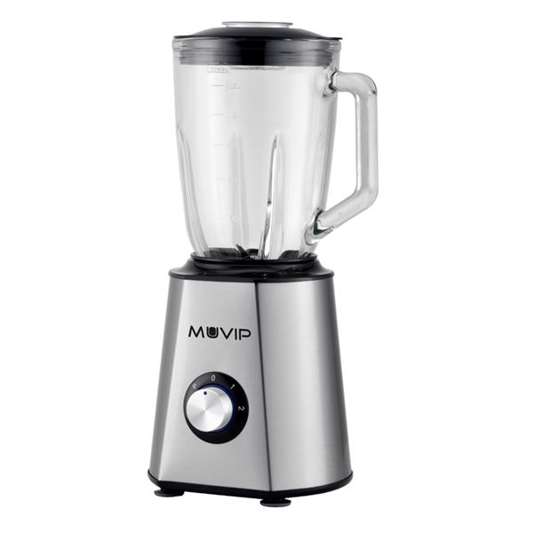 BATIDORA MUVIP MV0525, 1500W, VASO CRISTAL, INOX  