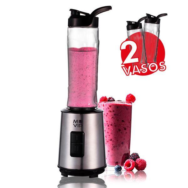 BATIDORA MUVIP MV0527 SMOOTHIE 300W INOX 2 VASOS  
