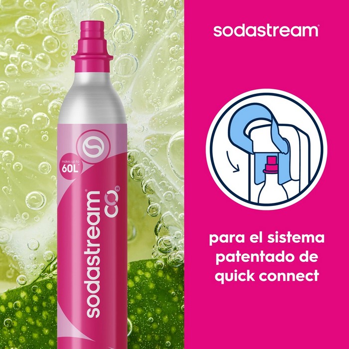 CILINDRO CO2 QUICK CONNECT ROSA SODASTREAM RECAMB 