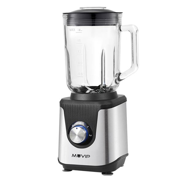 BATIDORA MUVIP MV0652, 1800W, VASO CRISTAL, INOX  