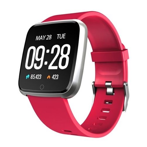 SMARTWATCH SW100R TENSIOMETRO, PULSOMETRO, ROJO   