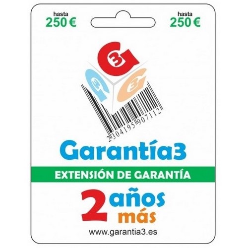 EXTENSION GARANTIA +2 AOS MAXIMO 250 EUROS       