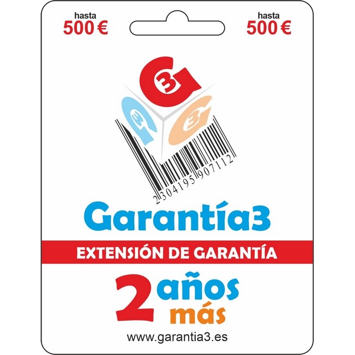 EXTENSION GARANTIA +2 AOS MAXIMO 500 EUROS       