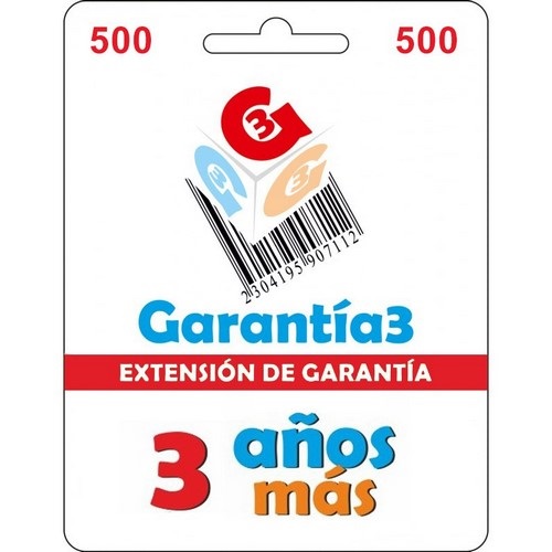EXTENSION GARANTIA +3 AOS MAXIMO 500 EUROS       