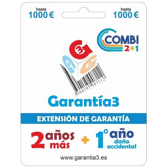 GARANTIA3 COMBI MAX 1000, 2 AOS EXT + 1 AO DAO