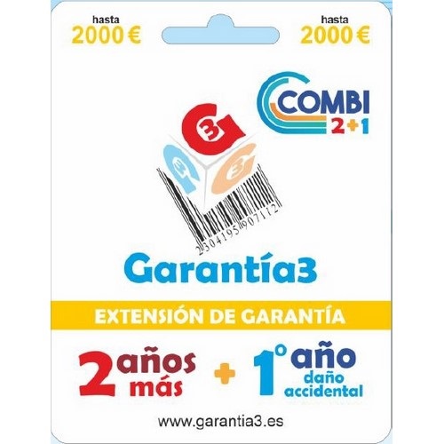 GARANTIA3 COMBI MAX 2000, 2 AOS EXT + 1 AO DAO