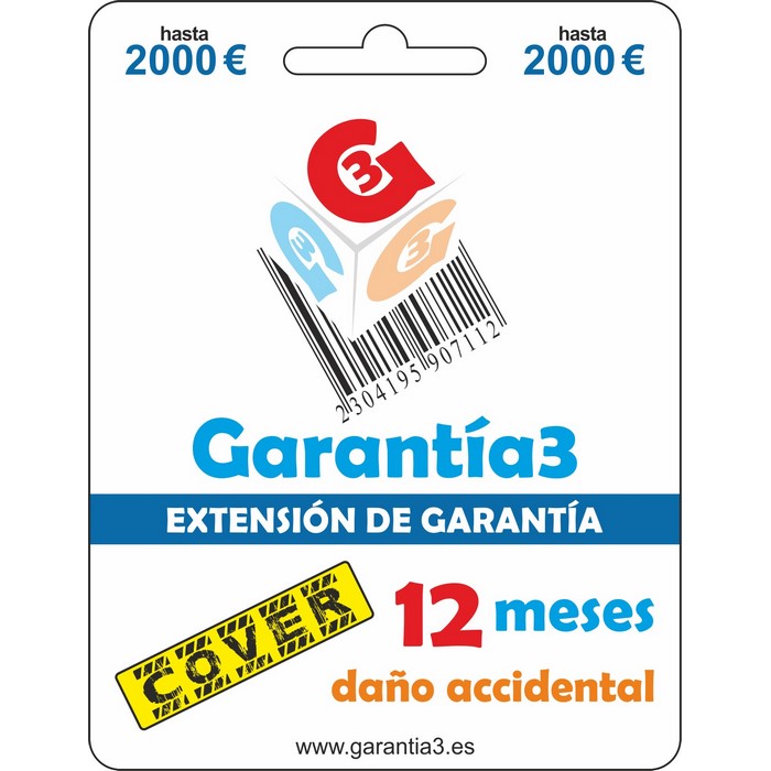 GARANTIA3 COVER DAO ACCIDENTAL MAXIMO 2000 EUROS 